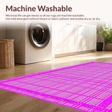 Ultra Soft Area Rug, Non Slip, Stain Resistant, Washable Area Rugs for Living Room, Bedroom, Chic Playful Color Splash Pattern(Purple)