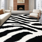Ultra Soft Area Rug, Non Slip, Stain Resistant, Washable Area Rugs for Living Room, Bedroom, Wildlife Animal Print Kitchen Runner Washable Carpet(Black)