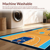 Ultra Soft Area Rug, Non Slip, Stain Resistant, Washable Area Rugs for Living Room, Bedroom, Dynamic Court-Inspired Aesthetic(Orange)