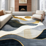 Stylish Tiled Grey and Gold Blend(Gray)