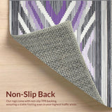 Ultra Soft Area Rug, Non Slip, Stain Resistant, Washable Area Rugs for Living Room, Bedroom, Charming Geometric Pastel Elegance(Gray)