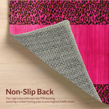 Ultra Soft Area Rug, Non Slip, Stain Resistant, Washable Area Rugs for Living Room, Bedroom, Chic Pink Animal Aesthetic(Pink)