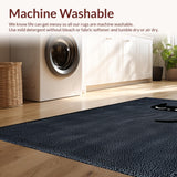 Ultra Soft Area Rug, Non Slip, Stain Resistant, Washable Area Rugs for Living Room, Bedroom, Playful Whimsical Cat Bedroom Plush Accent Mat(Black)