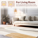 Ultra Soft Area Rug, Non Slip, Stain Resistant, Washable Area Rugs for Living Room, Bedroom, Modern Artisan Woven with Boho Inspired Beige Abstract(Beige)