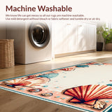 Ultra Soft Area Rug, Non Slip, Stain Resistant, Washable Area Rugs for Living Room, Bedroom, Playful Coastal Color Burst(Beige)