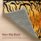 Ultra Soft Area Rug, Non Slip, Stain Resistant, Washable Area Rugs for Living Room, Bedroom, Minimalist Graphic Wild Design(Orange)