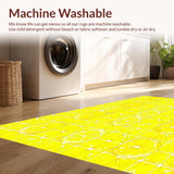 Ultra Soft Area Rug, Non Slip, Stain Resistant, Washable Area Rugs for Living Room, Bedroom, Eclectic Color Splash Composition(Yellow)