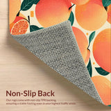 Ultra Soft Area Rug, Non Slip, Stain Resistant, Washable Area Rugs for Living Room, Bedroom, Playful Modern Peach Aesthetic Charm(Orange)