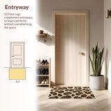 Ultra Soft Area Rug, Non Slip, Stain Resistant, Washable Area Rugs for Living Room, Bedroom, Modern Animal Pattern Bedroom Non-Shedding Carpet(Beige)