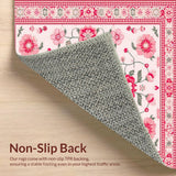 Ultra Soft Area Rug, Non Slip, Stain Resistant, Washable Area Rugs for Living Room, Bedroom, Delicate Pink Charm Decor Piece(Pink)