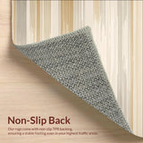 Ultra Soft Area Rug, Non Slip, Stain Resistant, Washable Area Rugs for Living Room, Bedroom, Sand Dune Stripe(Beige)