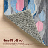 Ultra Soft Area Rug, Non Slip, Stain Resistant, Washable Area Rugs for Living Room, Bedroom, Modern Artistic Tiled Motif(Gray)