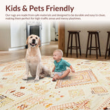 Neutral Toned Distressed Lattice Design(Ivory)