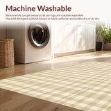 Ultra Soft Area Rug, Non Slip, Stain Resistant, Washable Area Rugs for Living Room, Bedroom, Stylish Warm Earthy Shag Design(Beige)