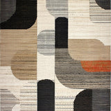 Ultra Soft Area Rug, Non Slip, Stain Resistant, Washable Area Rugs for Living Room, Bedroom, Rustic Earthy Animal Motif(Beige)