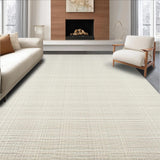 Ultra Soft Area Rug, Non Slip, Stain Resistant, Washable Area Rugs for Living Room, Bedroom, Sophisticated Subtle Ogee Style(Beige)
