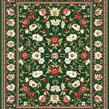 Sophisticated Geometric Floral Fusion(Green)