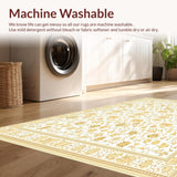 Ultra Soft Area Rug, Non Slip, Stain Resistant, Washable Area Rugs for Living Room, Bedroom, Modern Vintage Area and with Unique(White)