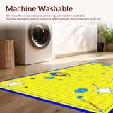 Ultra Soft Area Rug, Non Slip, Stain Resistant, Washable Area Rugs for Living Room, Bedroom, Planetary Cheerful Educational Concept(Yellow)