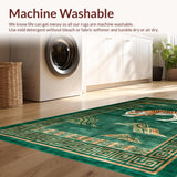 Ultra Soft Area Rug, Non Slip, Stain Resistant, Washable Area Rugs for Living Room, Bedroom, Vivid Organic Animal Aesthetic(Green)