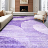 Ultra Soft Area Rug, Non Slip, Stain Resistant, Washable Area Rugs for Living Room, Bedroom, Artful Soft Plush Ombre Design(Purple)