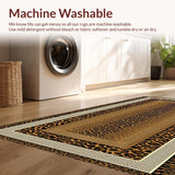 Ultra Soft Area Rug, Non Slip, Stain Resistant, Washable Area Rugs for Living Room, Bedroom, Modern Animal Print Sensation(Brown)
