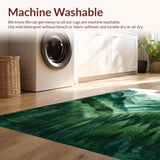 Earthy Watercolor Mountain Landscape(Green)