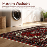 Ultra Soft Area Rug, Non Slip, Stain Resistant, Washable Area Rugs for Living Room, Bedroom, Rustic Wildlife Black Living Room Area Rug(Red)