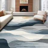Ultra Soft Area Rug, Non Slip, Stain Resistant, Washable Area Rugs for Living Room, Bedroom, Chic Neutral Geometric Texture(Gray)