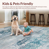 Elegant Distressed Geometric Texture(Blue)