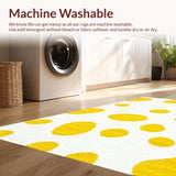 Ultra Soft Area Rug, Non Slip, Stain Resistant, Washable Area Rugs for Living Room, Bedroom, Vibrant Fluffy Novelty Mat(Yellow)