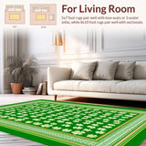 Ultra Soft Area Rug, Non Slip, Stain Resistant, Washable Area Rugs for Living Room, Bedroom, Playful St. Patrick's Day Entry Mat(Green)