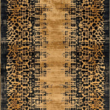 Ultra Soft Area Rug, Non Slip, Stain Resistant, Washable Area Rugs for Living Room, Bedroom, Transitional Retro Visual Harmony(Gold)