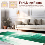 Ultra Soft Area Rug, Non Slip, Stain Resistant, Washable Area Rugs for Living Room, Bedroom, Serene Nature-Inspired Soft Tones(Green)