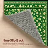 Ultra Soft Area Rug, Non Slip, Stain Resistant, Washable Area Rugs for Living Room, Bedroom, Seasonal Nature-Inspired Welcome Mat(Green)