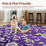 Ultra Soft Area Rug, Non Slip, Stain Resistant, Washable Area Rugs for Living Room, Bedroom, Minimalist Soft Hue Patterns(Purple)