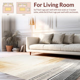 Ultra Soft Area Rug, Non Slip, Stain Resistant, Washable Area Rugs for Living Room, Bedroom, Elegant Gradient Ombre Aesthetic(Gold)