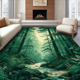 Floral Dark Green Retro Aesthetics(Green)