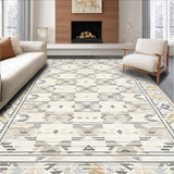 Luxe Neutral Tribal Diamond With Farmhouse Geometric(Beige)