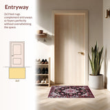 Elegant Distressed Patterned Motif(Black)