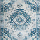 Chic Distressed Tiled Design(Blue)