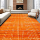 Ultra Soft Area Rug, Non Slip, Stain Resistant, Washable Area Rugs for Living Room, Bedroom, Elegant Modern Textured Element(Orange)