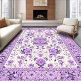 Ultra Soft Area Rug, Non Slip, Stain Resistant, Washable Area Rugs for Living Room, Bedroom, Lavender Galaxy Inspired Pattern(Purple)