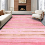 Ultra Soft Area Rug, Non Slip, Stain Resistant, Washable Area Rugs for Living Room, Bedroom, Luxurious Velvet Textured Minimalist Design(Pink)