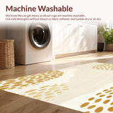 Ultra Soft Area Rug, Non Slip, Stain Resistant, Washable Area Rugs for Living Room, Bedroom, Abstract Animal Inspired Runner with Beige Spots(Beige)