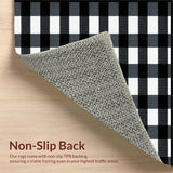 Rustic Black and White Checkered Design(Black)