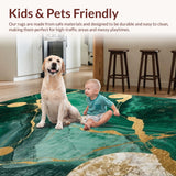 Elegant Gold Swirl Abstract Art(Green)