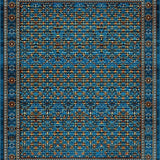 Vintage Earthy Tiled Motif(Blue)
