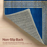 Ultra Soft Area Rug, Non Slip, Stain Resistant, Washable Area Rugs for Living Room, Bedroom, Luxurious Dark Blue Aesthetic(Blue)