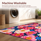 Ultra Soft Area Rug, Non Slip, Stain Resistant, Washable Area Rugs for Living Room, Bedroom, Contemporary Color Splash Pattern(Pink)
